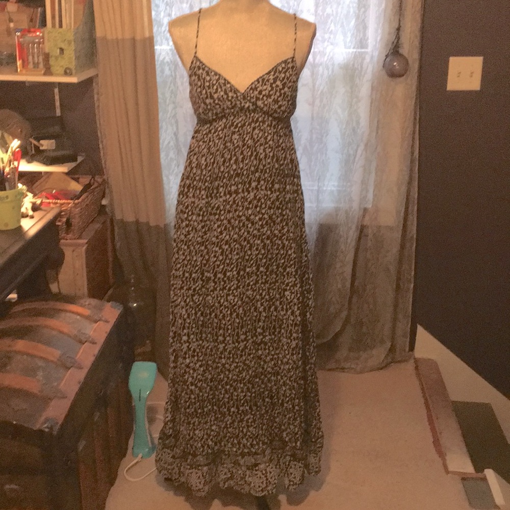 DEREK HEART FLORAL MAXI DRESS